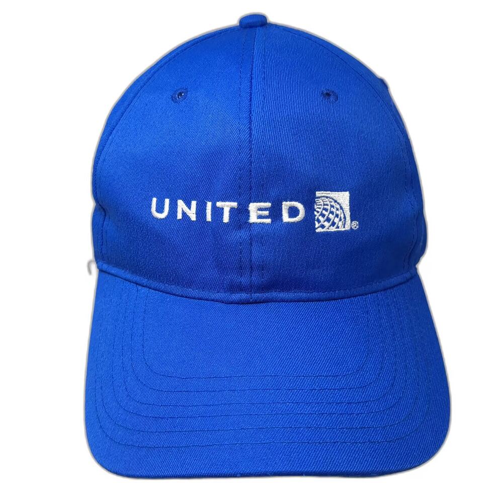 Apollo United Airlines Embroidered Logo Blue Baseball Cap Hat One Size Strapback